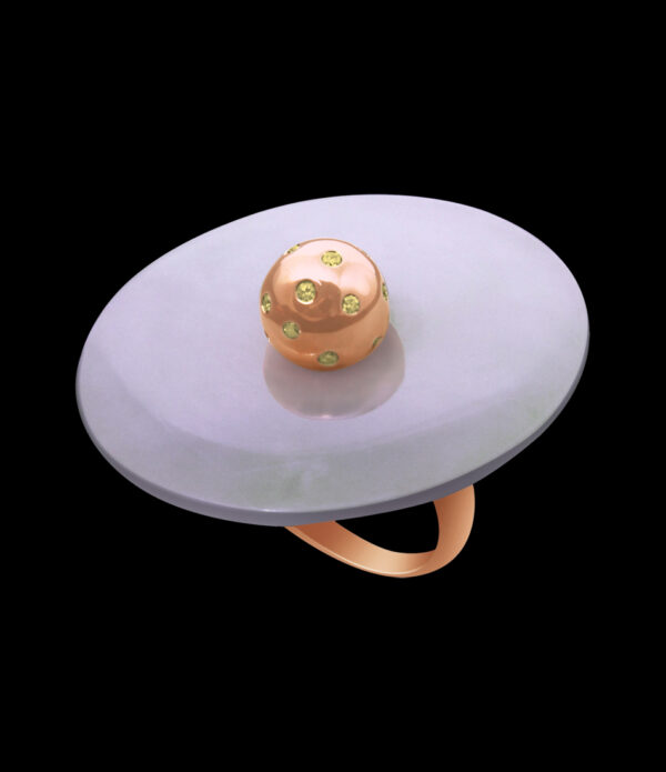 CONTEMPORARY ROYAL JADE COCKTAIL RING